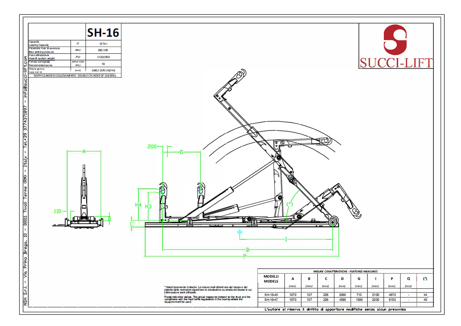 SH16 data sheet